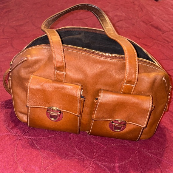 Perlina Brown Handbag 13.5” x 7” H - Picture 3 of 4